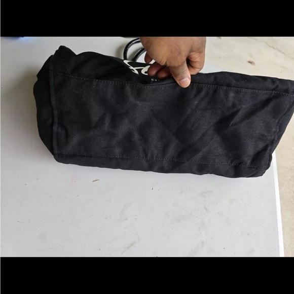 Victorias Secret Weekender Tote Shoulder Bag Black Silver Chain Beach New - Picture 8 of 11